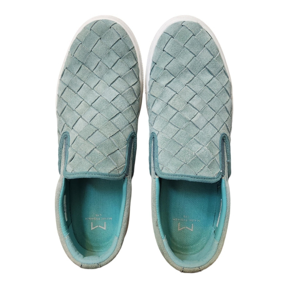 Marc Fisher LTD Calla Women's Suede Slip On Teal Mint Blue Green , Size 9 - Picture 5 of 12